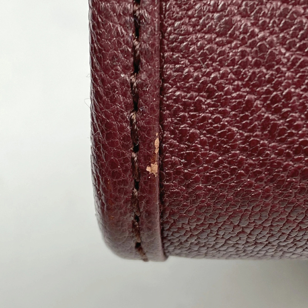 Loewe Anagram Amazona Red Logo Handbag Leather Bordeaux - Picture 3 of 7